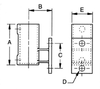 AIS 14&nbsp;OFFSET RAILING FLANGE